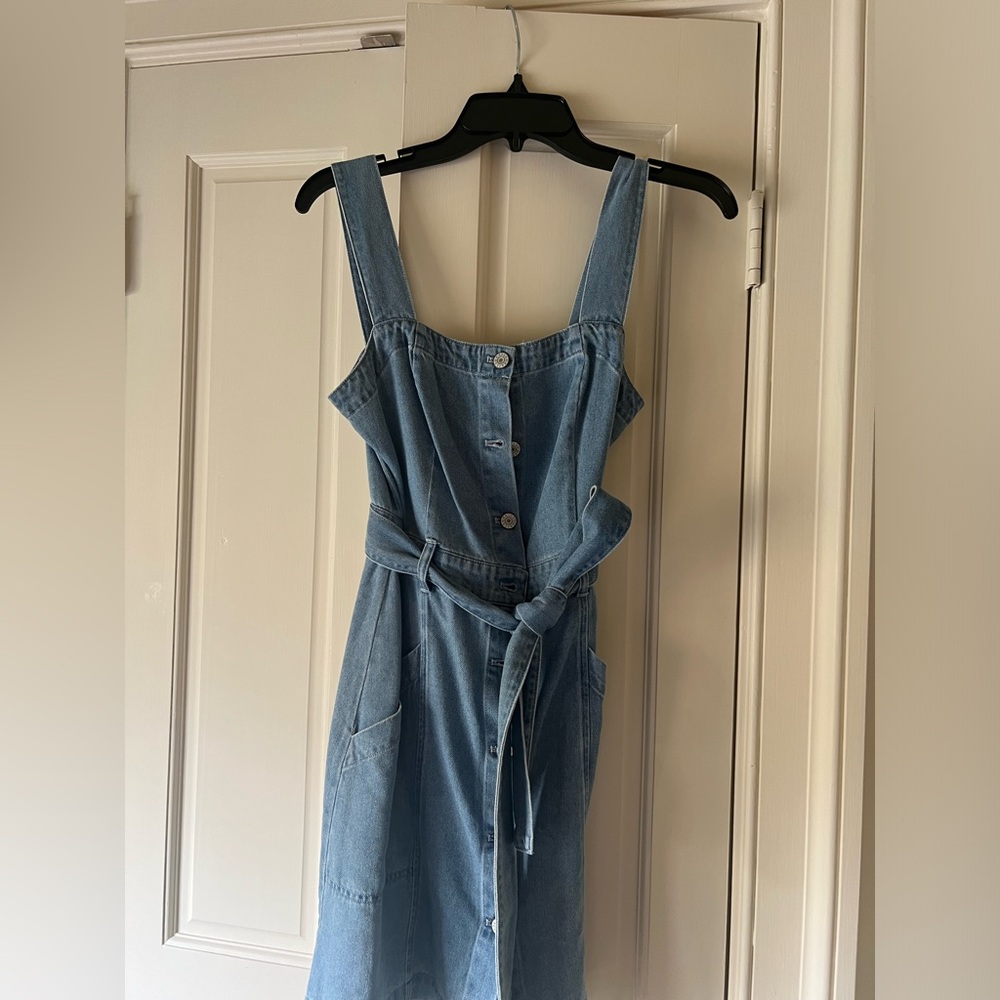 Rails mini denim dress